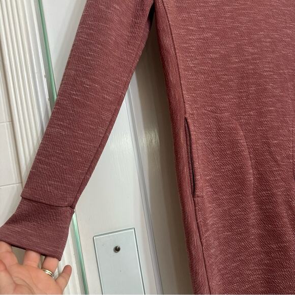 prAna Women's Sunrise Dress, Cowl Neck, Sweater, Recycled, Pink, Small - Picture 3 of 13